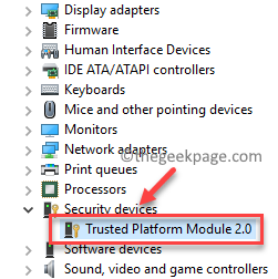 Диспетчер устройств Security Devices Trusted Platform Module 2.0