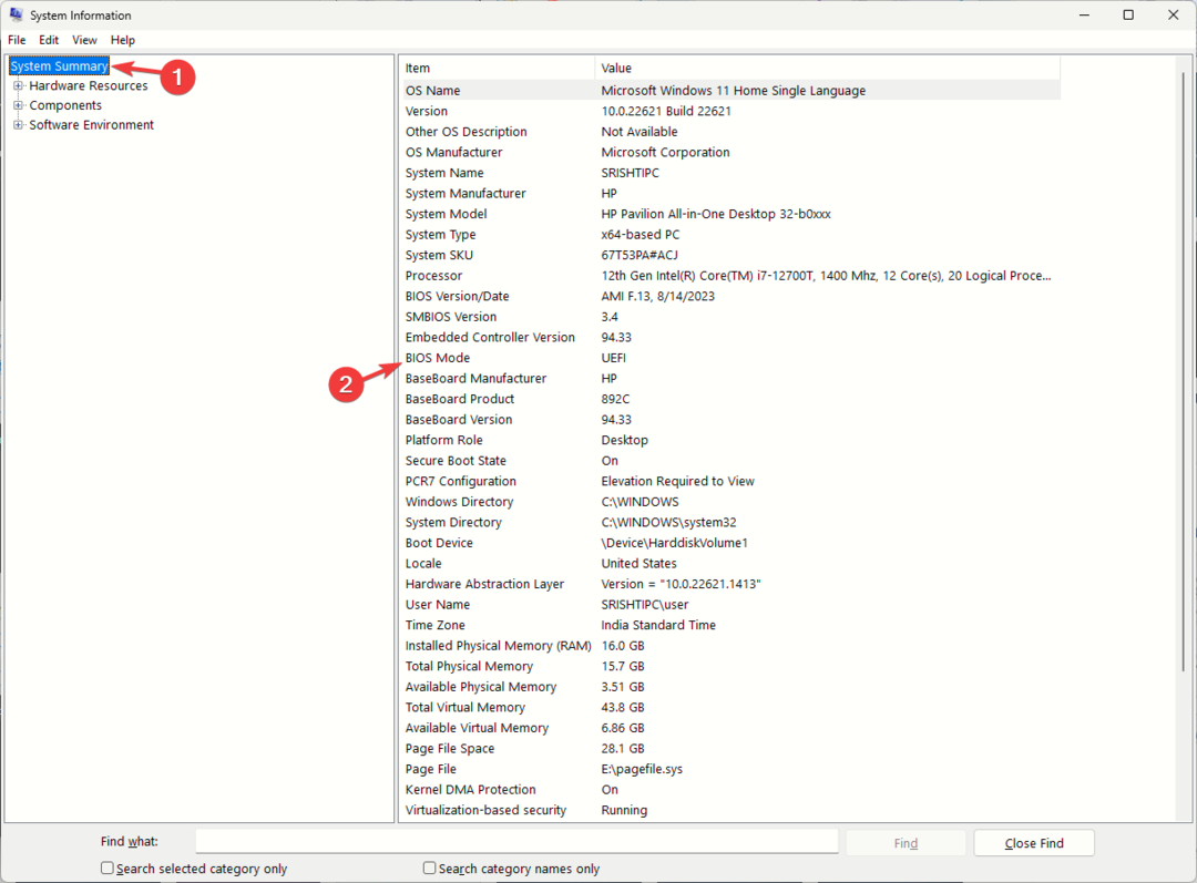 Як перевірити, чи є Windows 11 UEFI чи Legacy