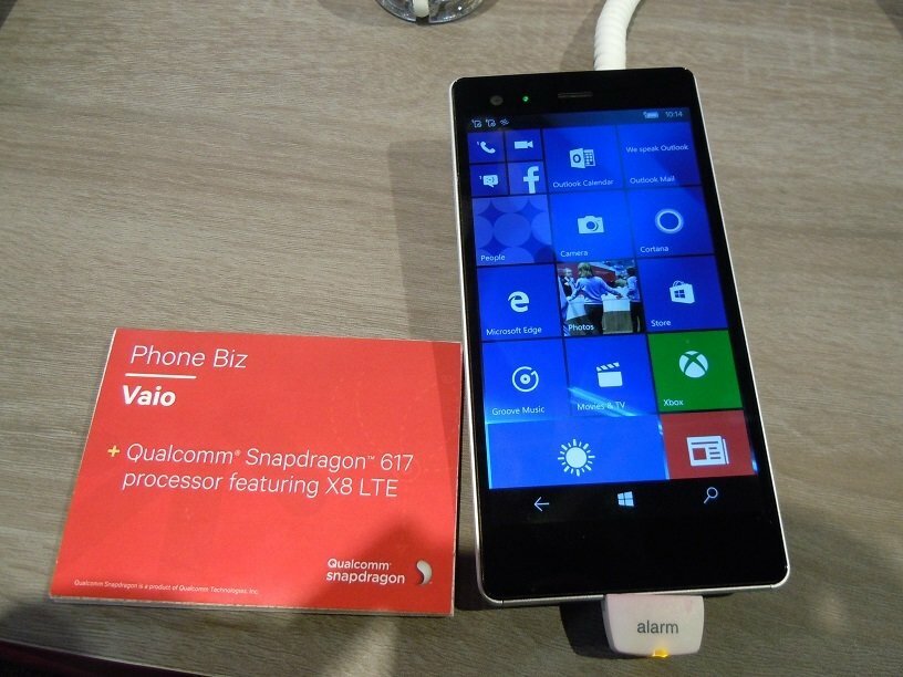 VAIO ทำงานบนสมาร์ทโฟน Windows 10 Mobile ใหม่เพื่อเข้าร่วม Phone Biz