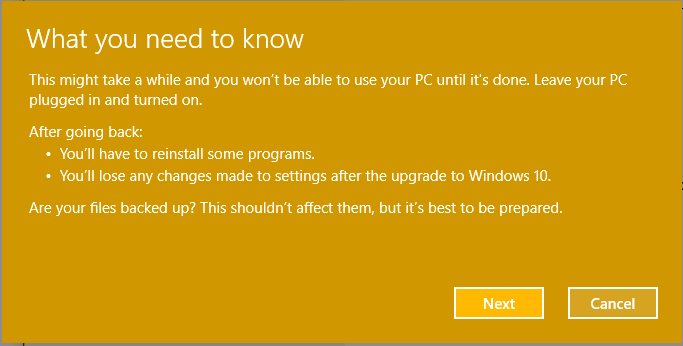 Windows 10 downgrade_6