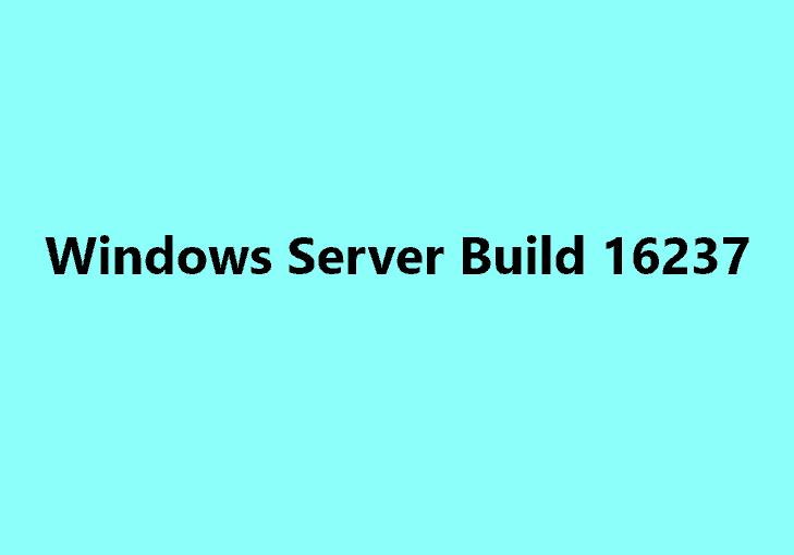 Microsoft udruller Windows Server Build 16237