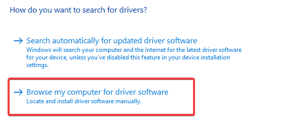 navegar no meu computador para atualização de software