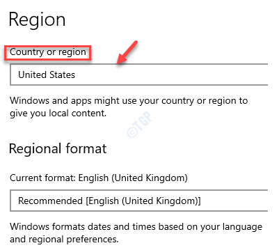 Configurações Hora e idioma Região País ou região Estados Unidos