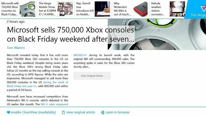 Läs nyheter i stil på Windows 8, Windows 10 med NewsBento Aggregator