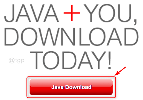 ปุ่มดาวน์โหลด Java Chrome