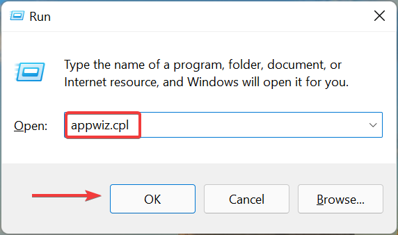 appwiz.cpl zur Behebung des Fehlers 0xc00007b unter Windows 11