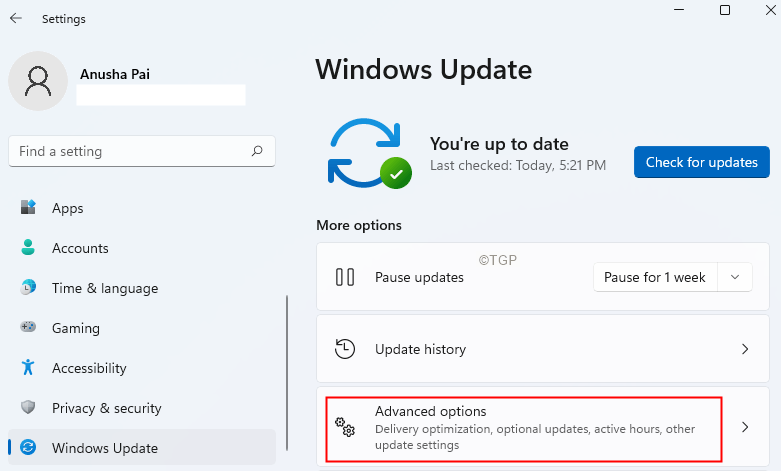 „Windows“ naujinimo min