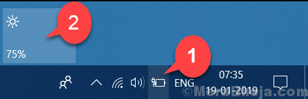 Cambiar el brillo de la pantalla Windows 10 Min