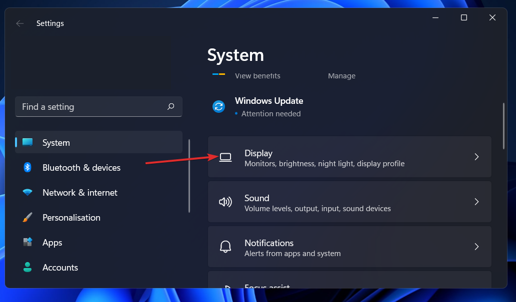 opción de visualización de Windows 11 no puede cambiar la resolución