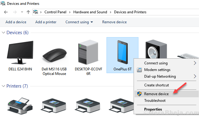 Risolto Impossibile rimuovere il mouse o il dispositivo tastiera Bluetooth in Windows 10