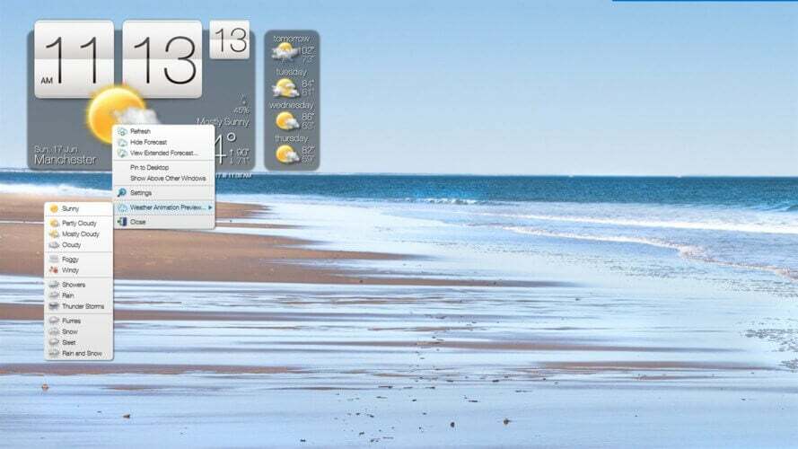 Senso-app orologio desktop