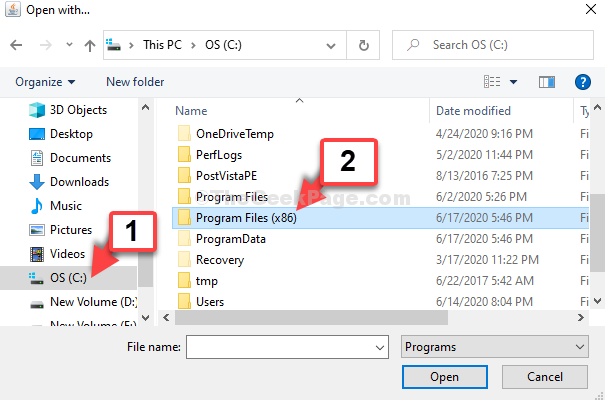 Файл програмного забезпечення ярлика C Drive для файлу (x86)