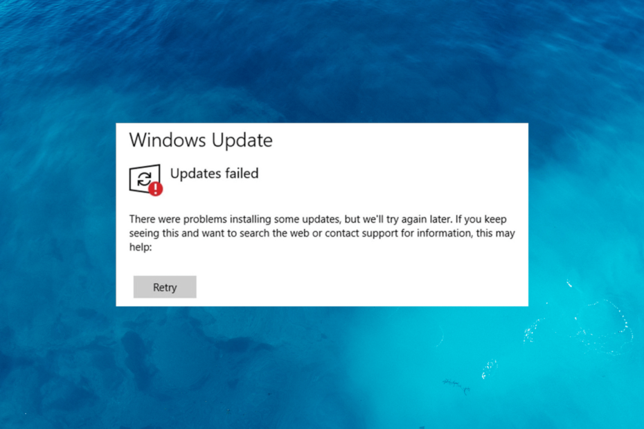 Ошибка обновления Windows