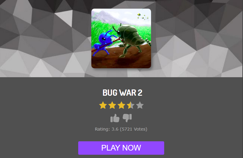 bug War 2 Tower Defense ბრაუზერის თამაში