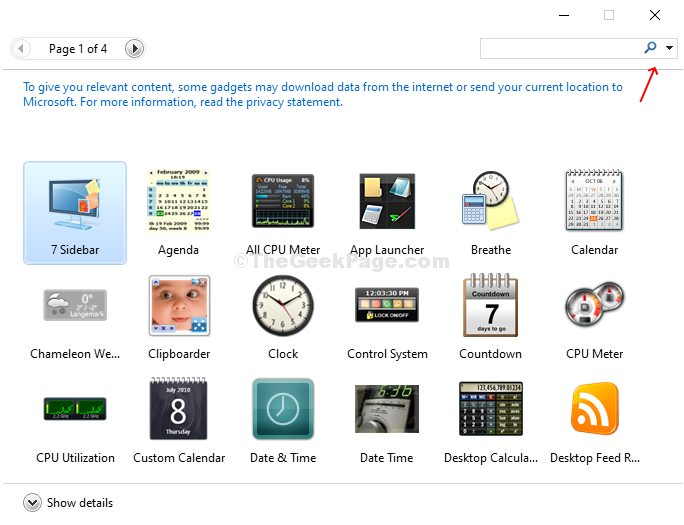 Windows 10'da Masaüstü Gadget'larını geri alın