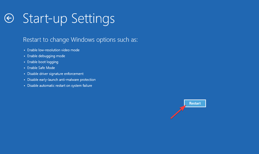 Le pilote de l'option Redémarrer s'est déchargé sans annuler les opérations en attente Windows 11