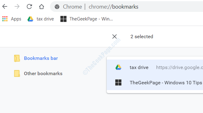 GoogleChromeからブックマークバーを削除する方法