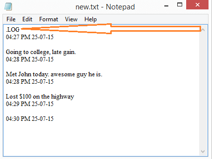Come utilizzare il blocco note come diario con timestamp