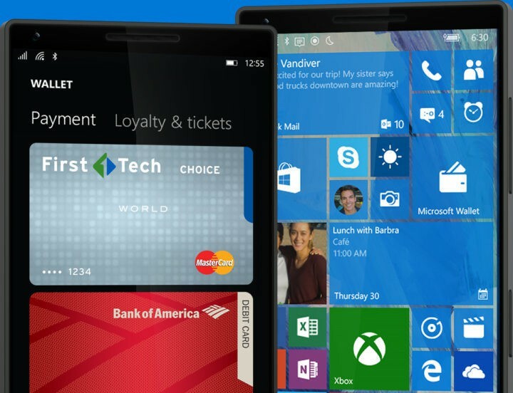 Microsoft Walletin käyttäminen Windows 10 Mobilessa