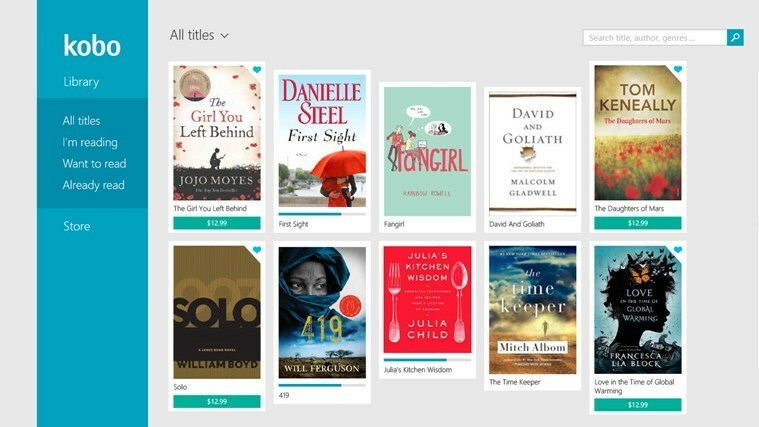 kobo bøger windows 8 app