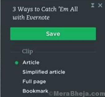 Evernote Edge-Erweiterung Min.