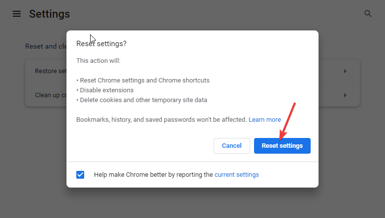 Einstellungen zurücksetzen - Yahoo Mail funktioniert nicht in Chrome