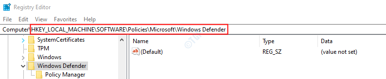Microsoft Defender draudu pakalpojums ir apturējis problēmu sistēmā Windows 10