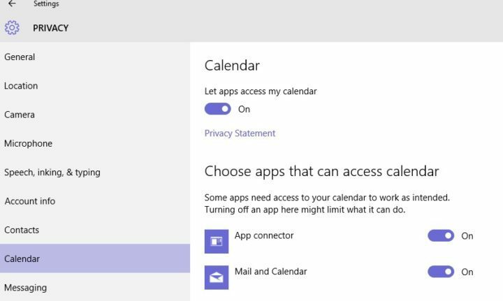 ელ.ფოსტა Windows 10 Mail აპის სინქრონიზაციის კონფიდენციალურობის პარამეტრები
