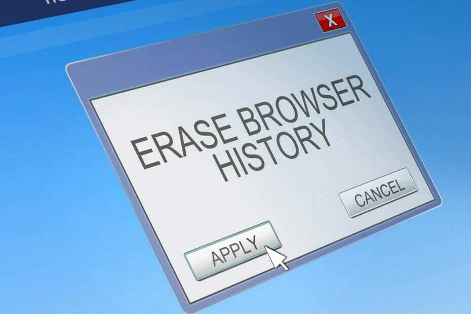 interrompi l'eliminazione della cronologia del browser