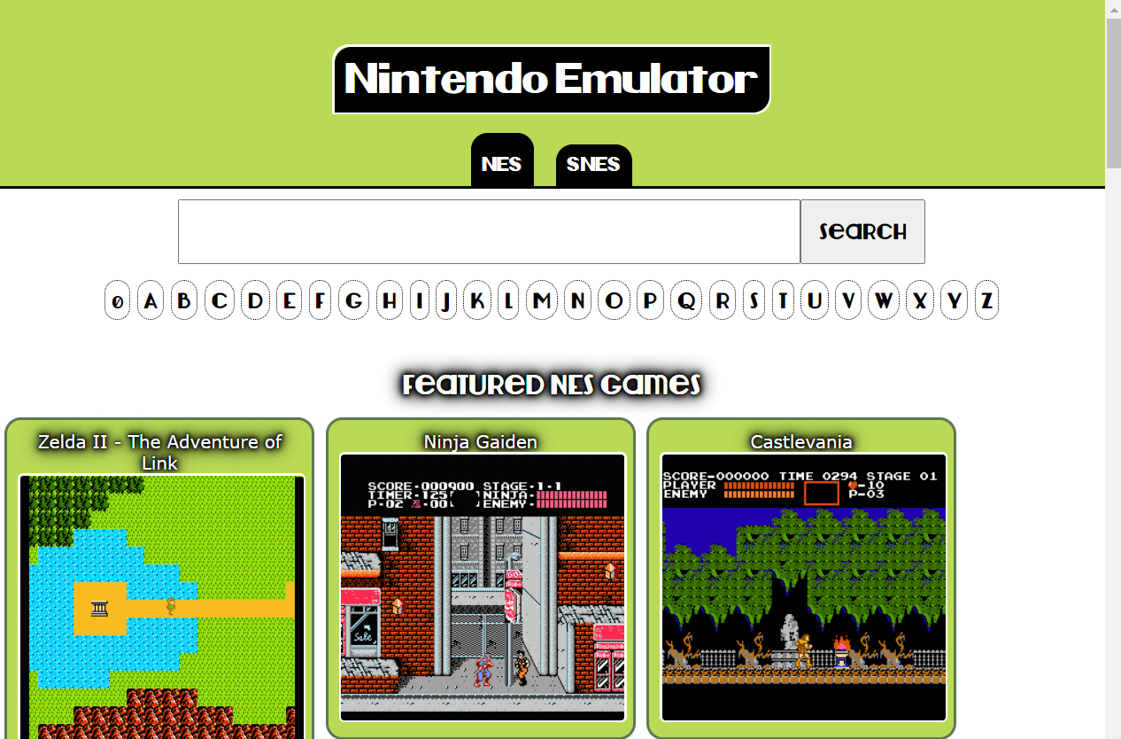 Nintendo Emulator 온라인 NES 게임 플레이