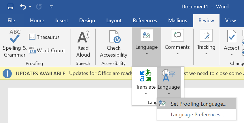 alat pemeriksa yang hilang Microsoft Word