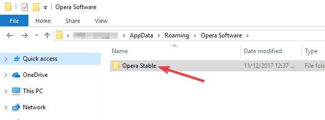 Opera se bloquea al iniciar