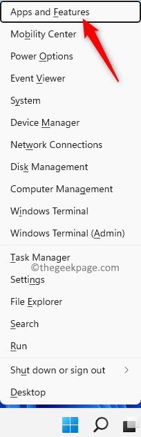 Avaa Apps Ominaisuudet Windows X Key Min
