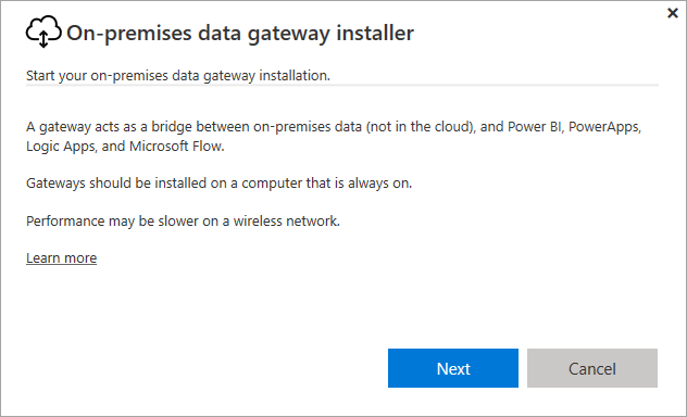 Le power bi du programme d'installation de la passerelle de données ne se lance pas