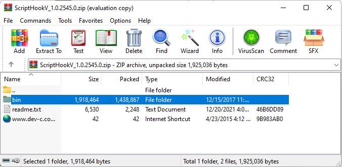 Zip-файл Script Hook V