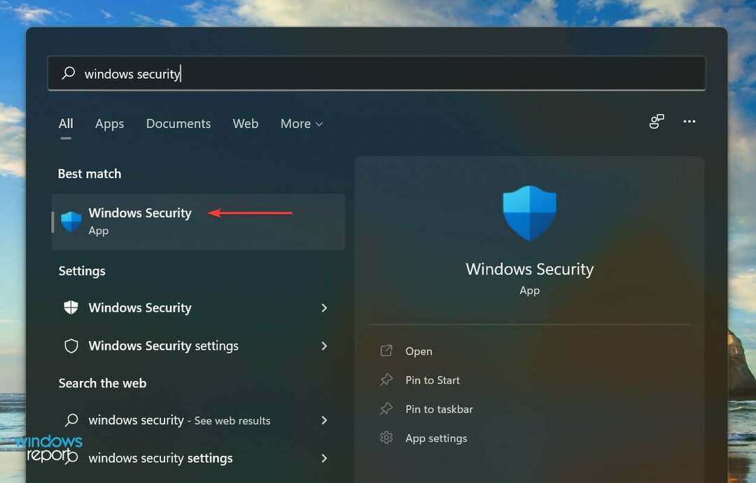 Start Windows Security for å fikse resident evil 7 fatal programavslutning