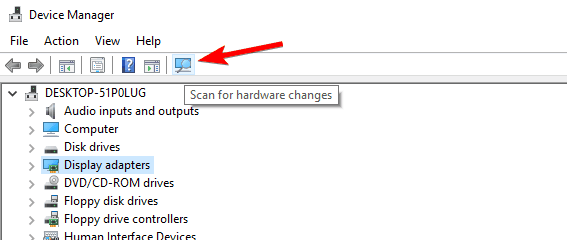 scan for hardware skifter enhedsadministrator