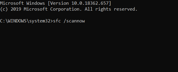 sfc / scannow käsk Windows Update'i tõrge 8020002e