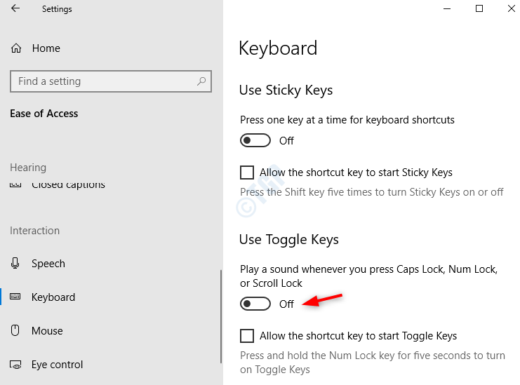 ¿Cómo deshabilitar las notificaciones de bloqueo de mayúsculas en Windows 10?