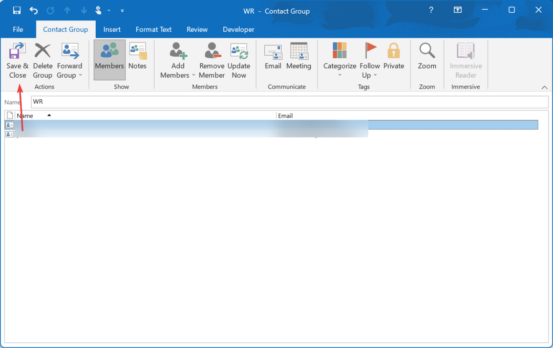 إنشاء بريد إلكتروني جماعي في Outlook