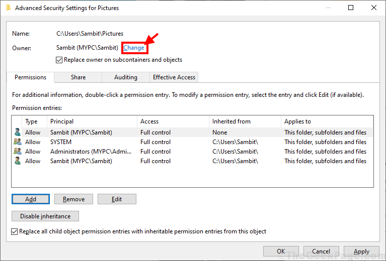 Windows 10 Map en bestanden Toegang geweigerd fout