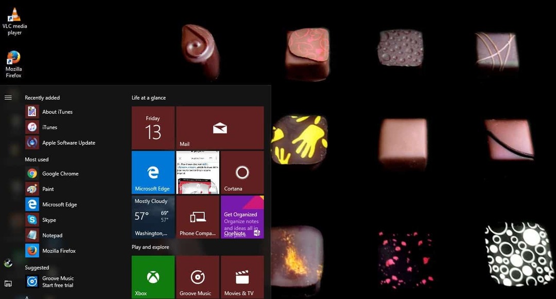 suklaa Windows 10 teema