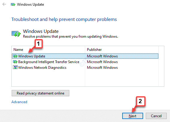 Windows Update-verktyg Windows Update Nästa