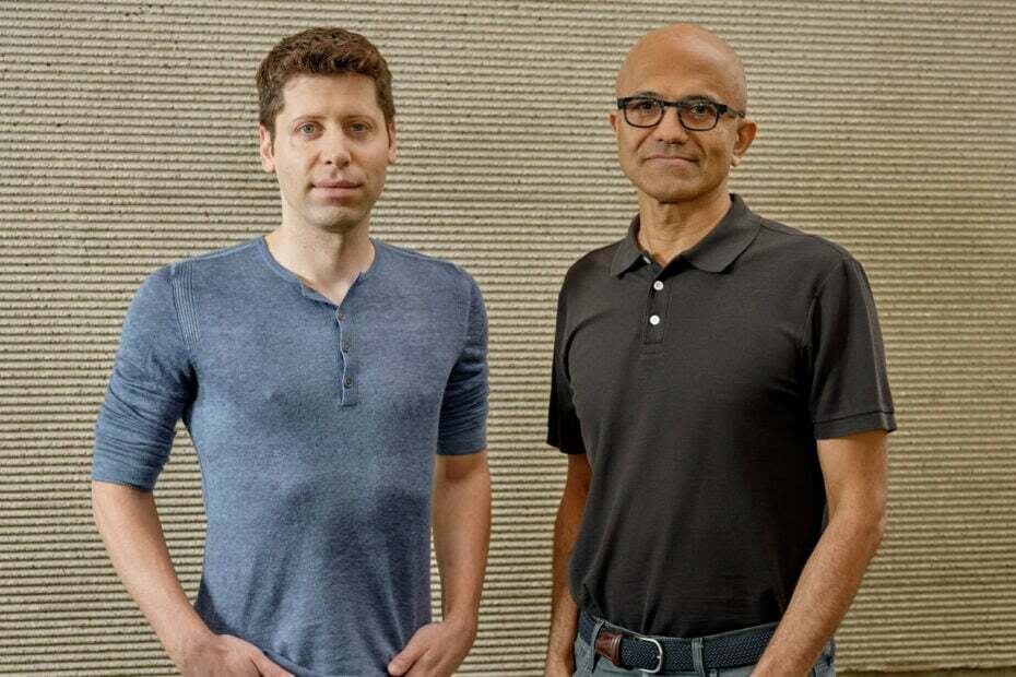 OpenAI – CEO Microsoftu Satya Nadella – Sam Altman
