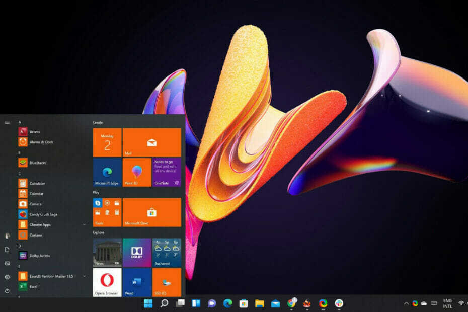 Ilkeä vika saa Windows 10: n Käynnistä -valikon näkyviin Windows 11: ssä