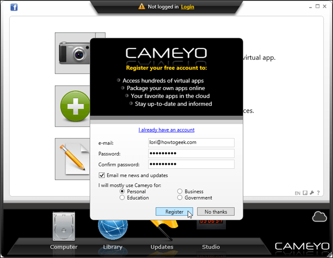 Cameyo-Windows 10 4