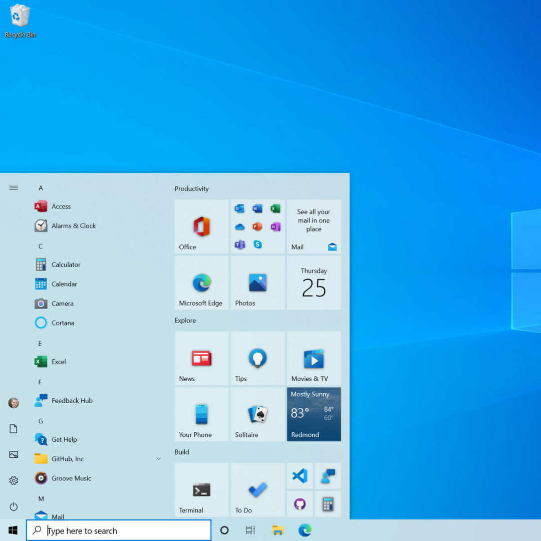 Hoe een splash of colour-thema toe te passen op het Windows 10 Start-menu