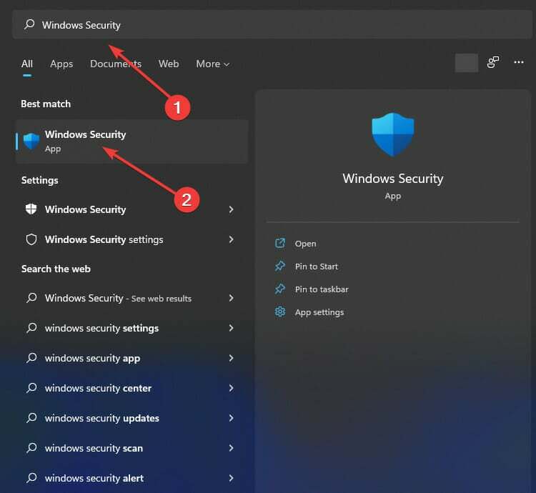 Taskleiste Windows Sicherheit suchen