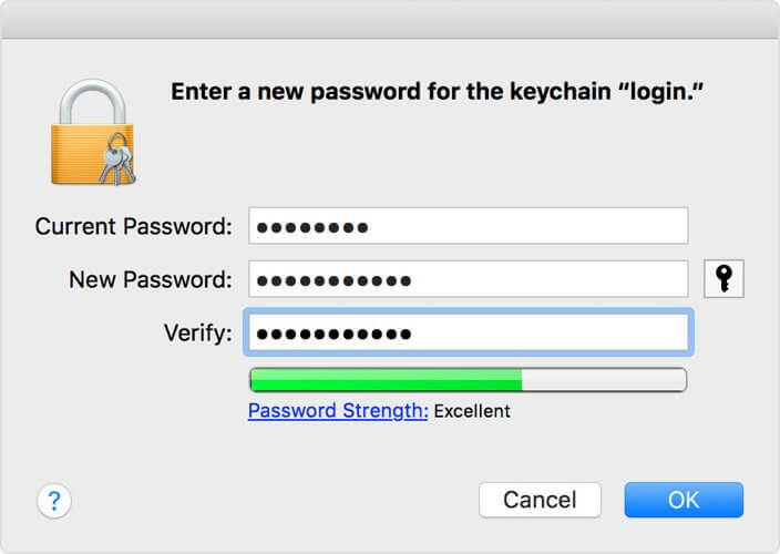 ange nytt lösenord för nyckelring itunes-felet kan inte verifiera serverns identitet