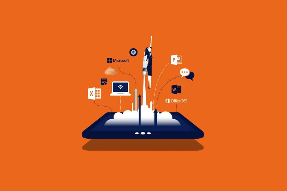 diagrama que muestra el viaje de una empresa a la nube de microsoft 365